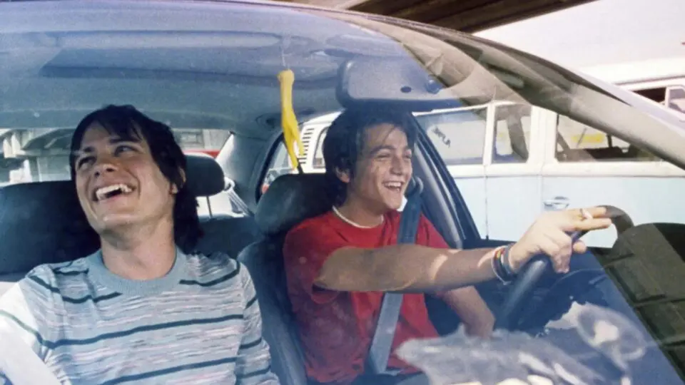 Gael García Bernal e Diego Luna no filme que revelou a dupla, "E sua Mãe Também"
