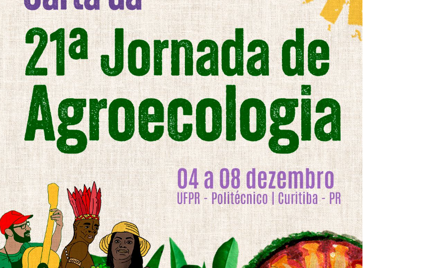 cartaz de divulgação da carta da 21a jornada de agroecologia