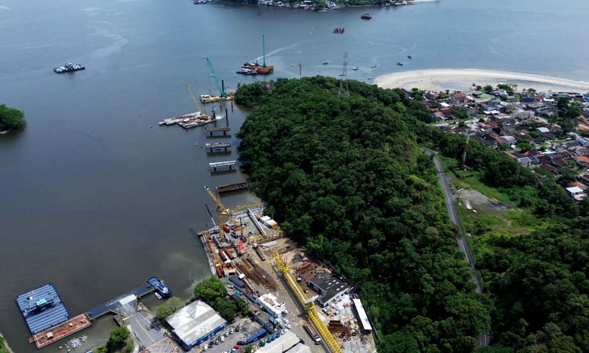 Ponte de Guaratuba está 32% de obras concluídas