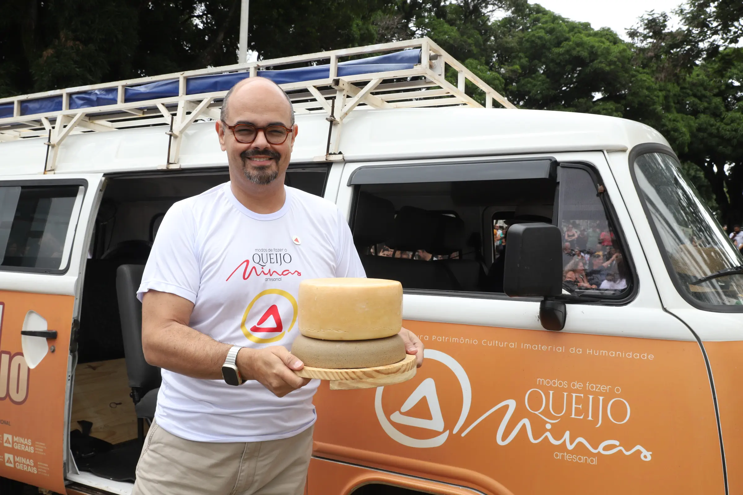 Mateus Simões durante evento em comemoração ao reconhecimento do Queijo Minas Artesanal como patrimônio imaterial da humanidade pela Unesco. Créditos: Gil Leonardi/ Imprensa MG