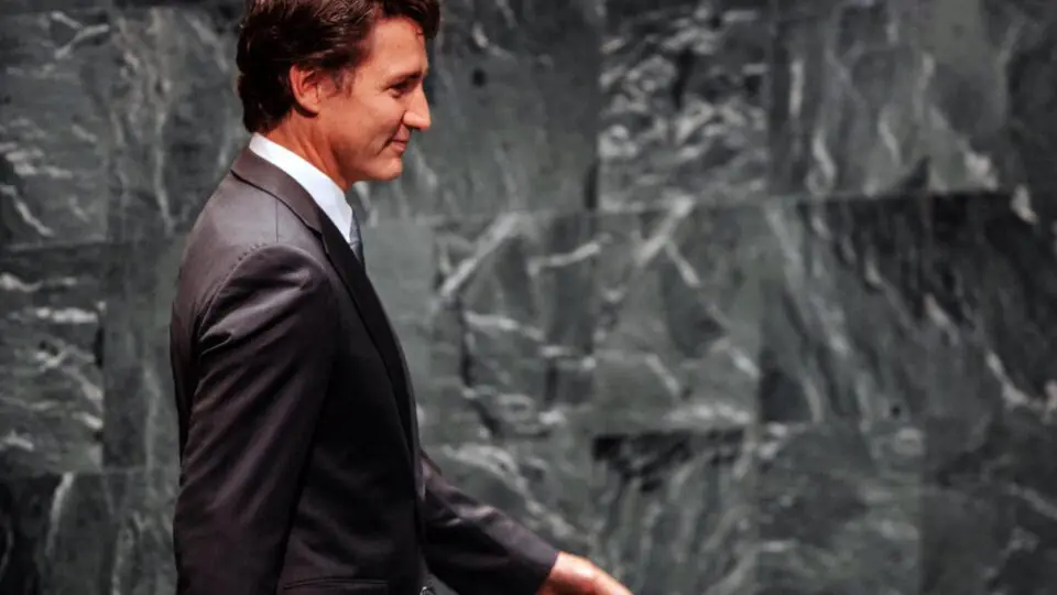 Primeiro-ministro do Canadá, Justin Trudeau, na Assembleia Geral das Nações Unidas, em 22 de setembro de 2024.