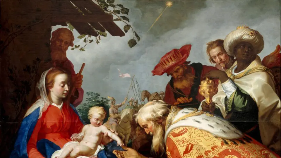 Detalhe da "Adoração dos Magos", de Abraham Bloemaert.