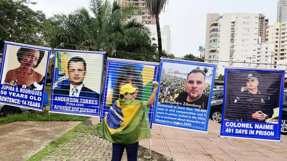 A Expo Freedom começou no Rio de Janeiro e seguiu para Goiânia, onde foi realizada nesta quarta-feira (8) em referência aos dois anos dos atos do 8 de janeiro
