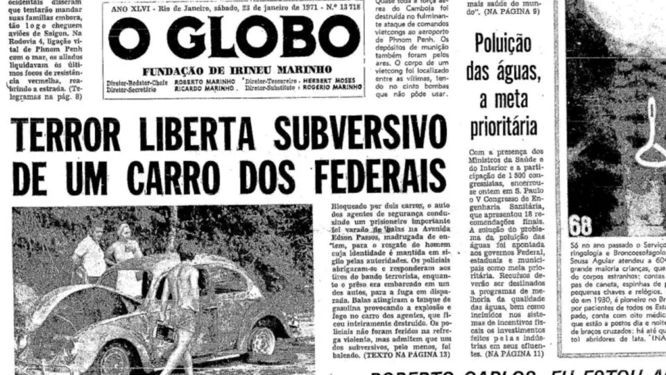 Em 23 de janeiro, O Globo tratou do caso sem citar nome de Rubens Paiva.
