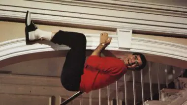 Jerry Lewis fazendo suas estripulias no cenário de "O Terror das Mulheres"