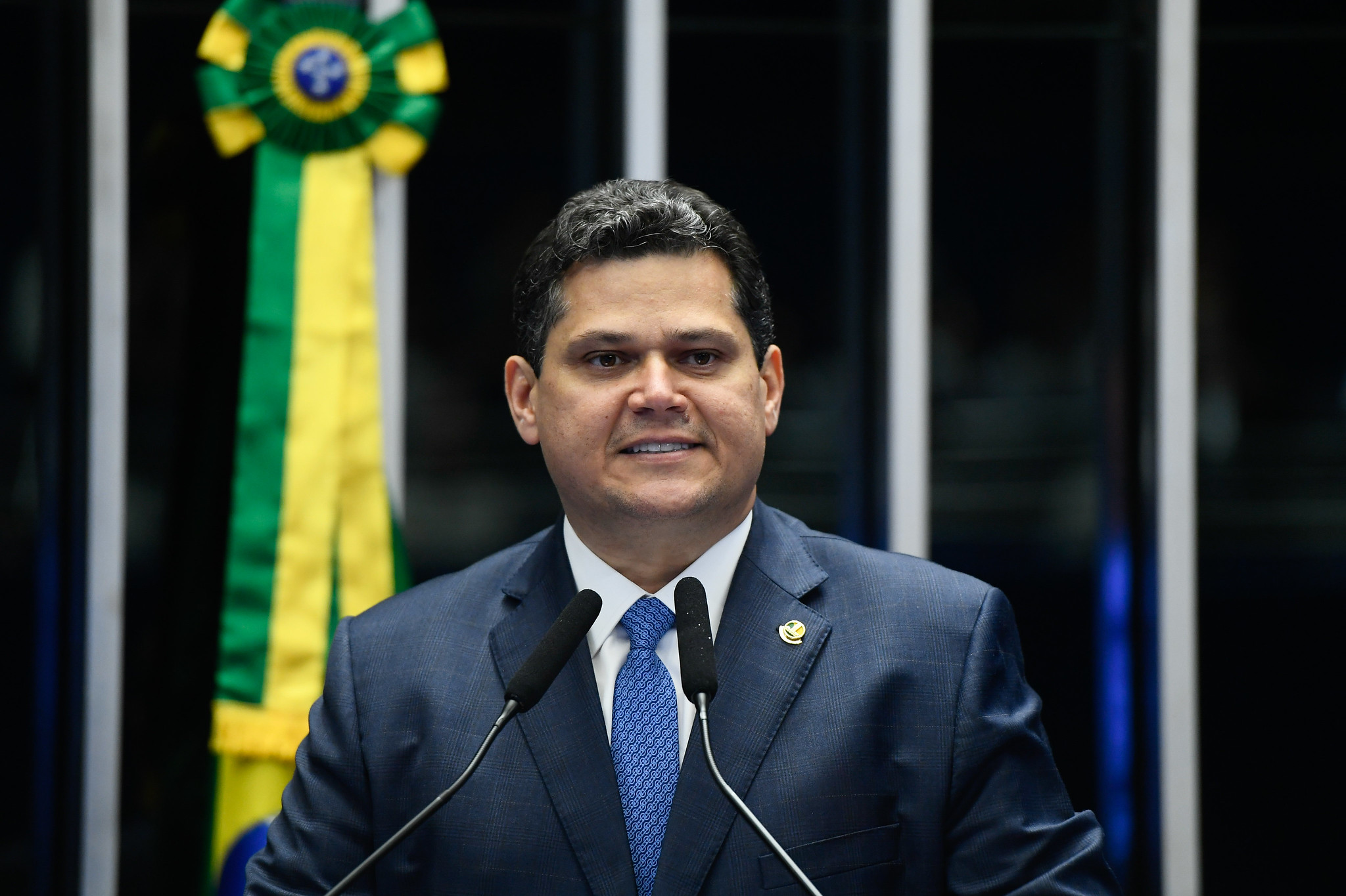 Senador Davi Alcolumbre (União-AP) foi eleito presidente do Senado neste sábado (1º)