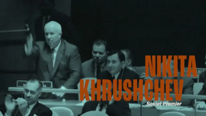 O Secretário-Geral do Partido Comunista da União Soviética Nikita Khrushchev