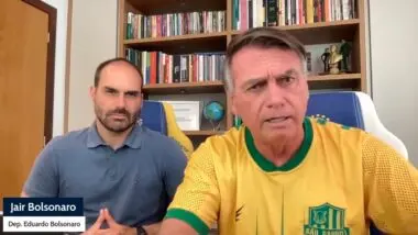 Jair Bolsonaro e Eduardo Bolsonaro