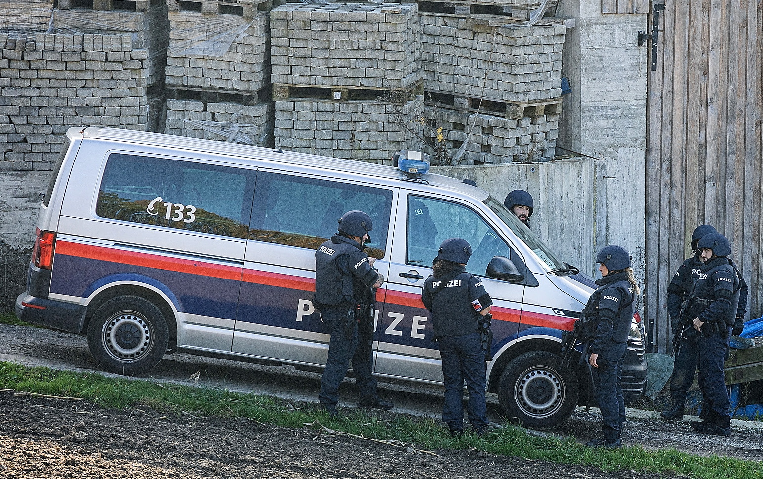 Polícia austríaca em ação. Foto de arquivo.