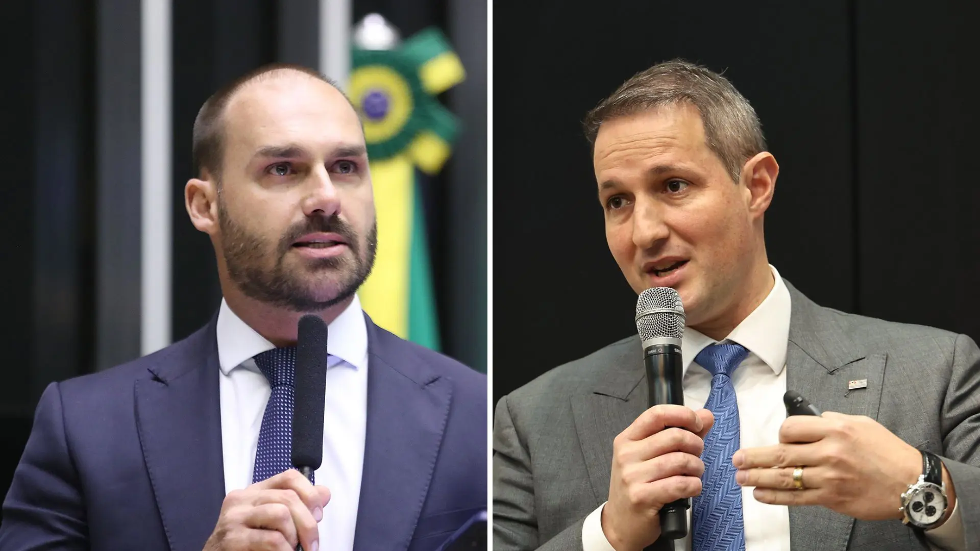 Eduardo Bolsonaro e Guilherme Derrite
