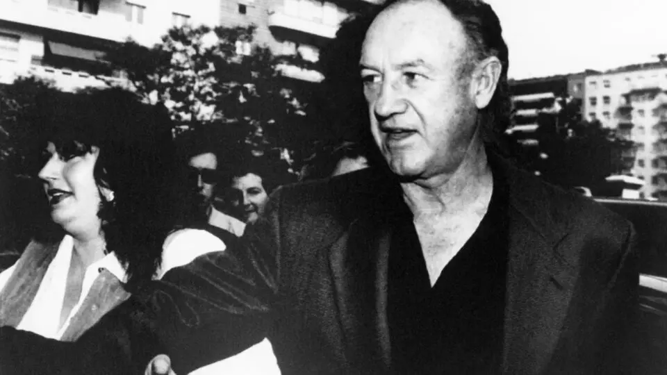 O ator americano Gene Hackman, convidado a participar da cerimônia de premiação 'Telegatto', em sua chegada ao hotel Principe di Savoia, em Milão, em maio de 1993.