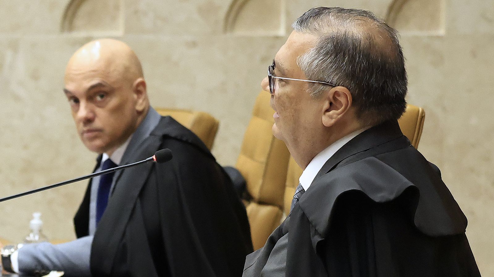 Alexandre de Moraes e Flavio Dino (na foto, em sessão do STF em novembro de 2024) proferiram aulas magnas em faculdades de Direito na cidade de São Paulo.