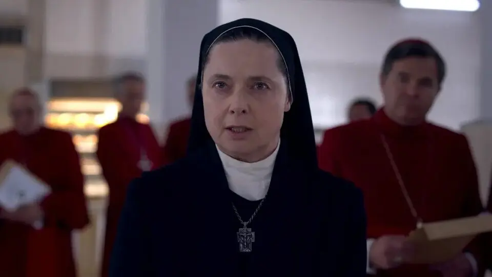 Isabella Rossellini, que concorre na categoria Melhor Atriz Coadjuvante por "Conclave"