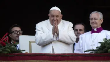 Papa Francisco durante celebração de Natal, em 25 de dezembro de 2024