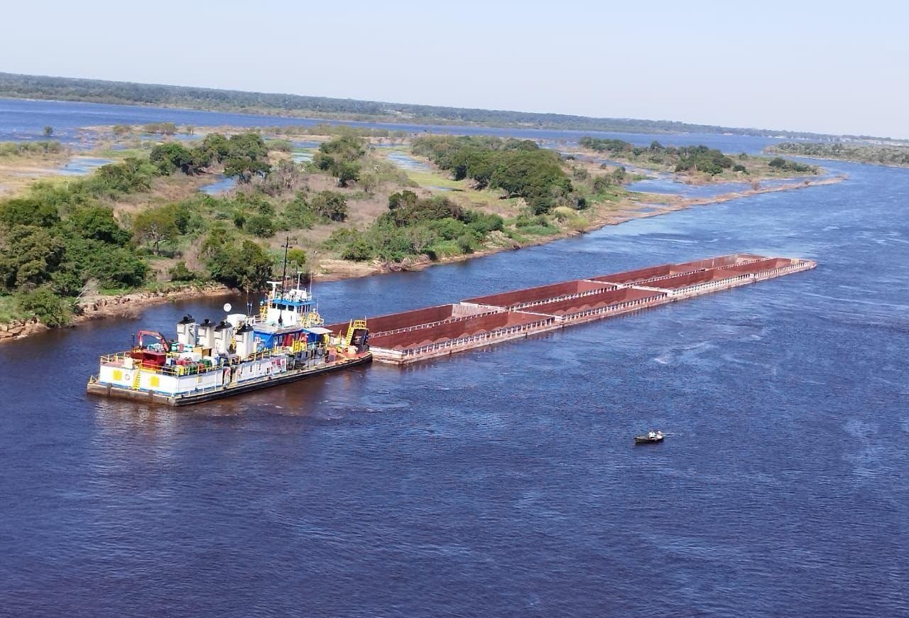 Minérios são as principais cargas transportadas pelo rio Paraguai no Mato Grosso do Sul.