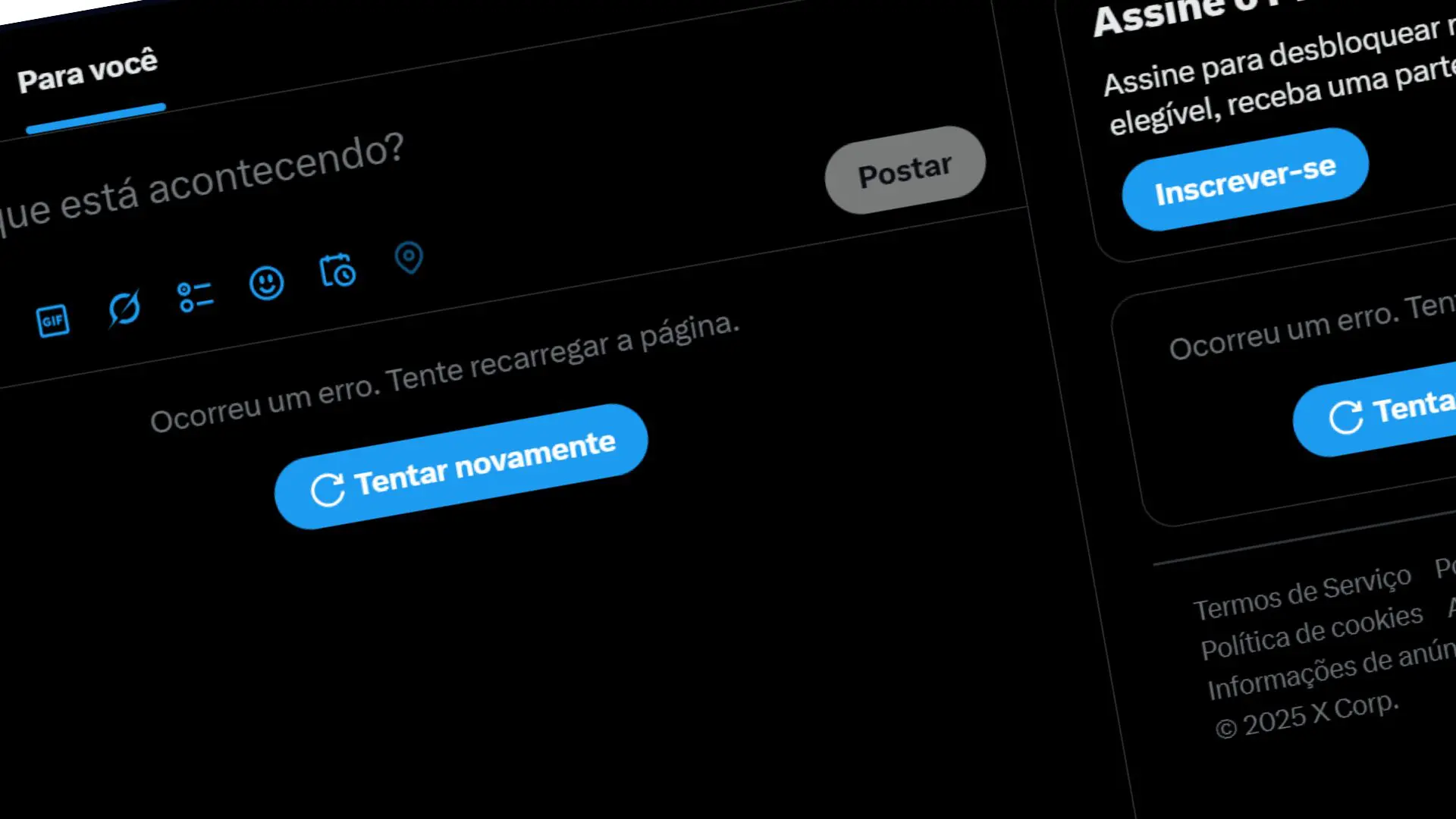 twitter, fora do ar, X, instabilidades