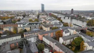 Cidade de Frankfurt, na Alemanha