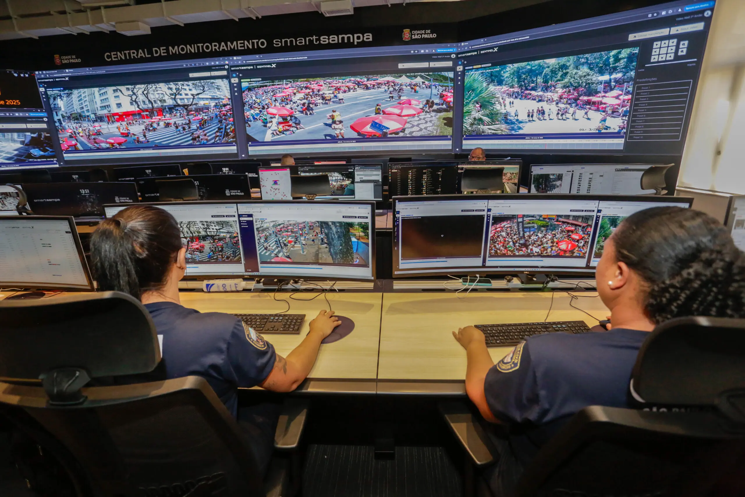 Câmeras com reconhecimento facial contribuem nas ações contra a criminalidade.