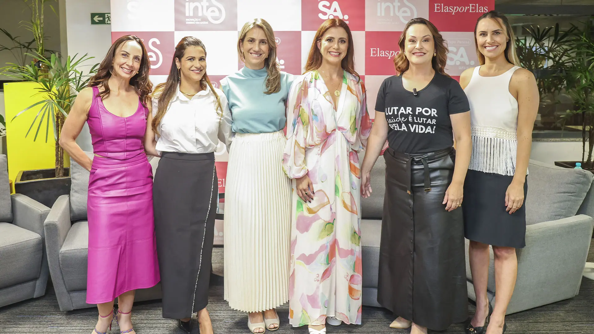 Da esquerda para a direita: Anna Carolina Petry, Helen Tadini, Josiane Detsch, Maria Cristina Figueiroa Magalhães, Tatiane Viese e Sarah Grobe.