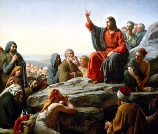 Detalhe do quadro &#8220;O  Sermão da Montanha&#8221; (1877), do pintor dinamarquës Carl Bloch.
