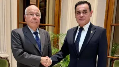 Mauro Vieira e o chanceler do Paraguai, Rubén Ramírez