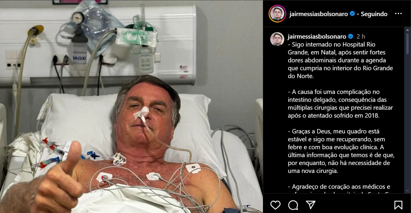 bolsonaro, hospital, internação, dores