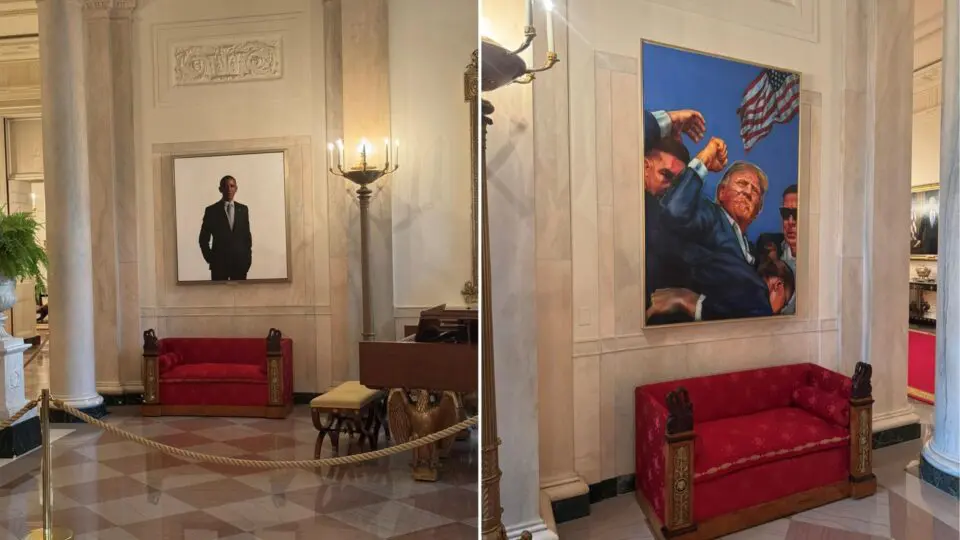Casa Branca substitui retrato de Obama por pintura de Trump erguendo punho após atentado