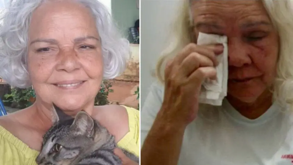 Adalgiza Maria Dourado antes de ser presa e após as crises mentais no cárcere