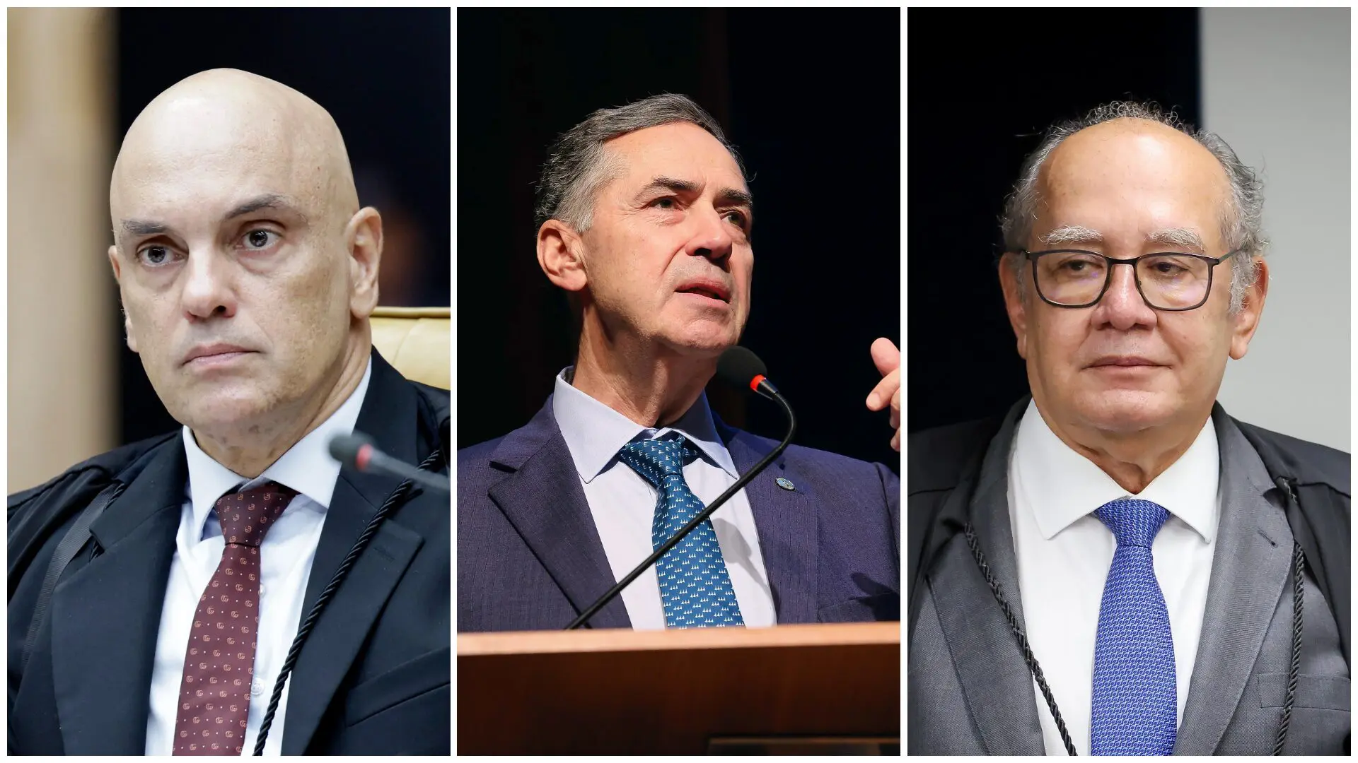 Moraes, Barroso e Gilmar STF