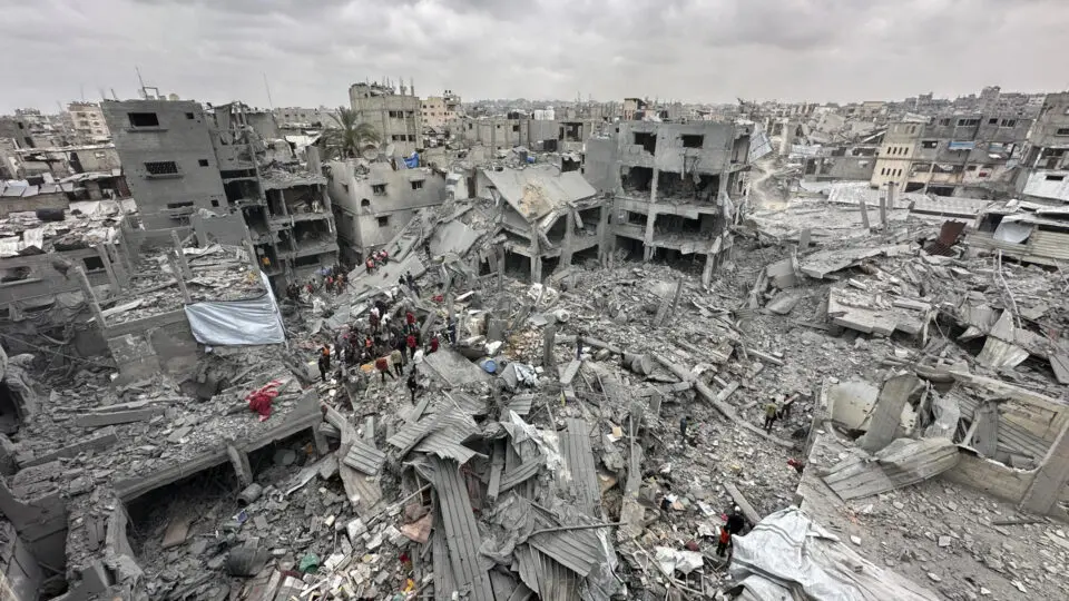 Imagem do norte de Gaza na segunda semana de abril de 2025
