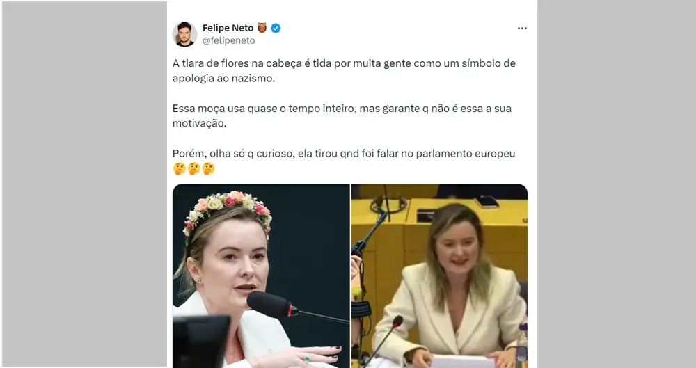 Felipe Neto vira réu por injúria e difamação contra Júlia Zanatta