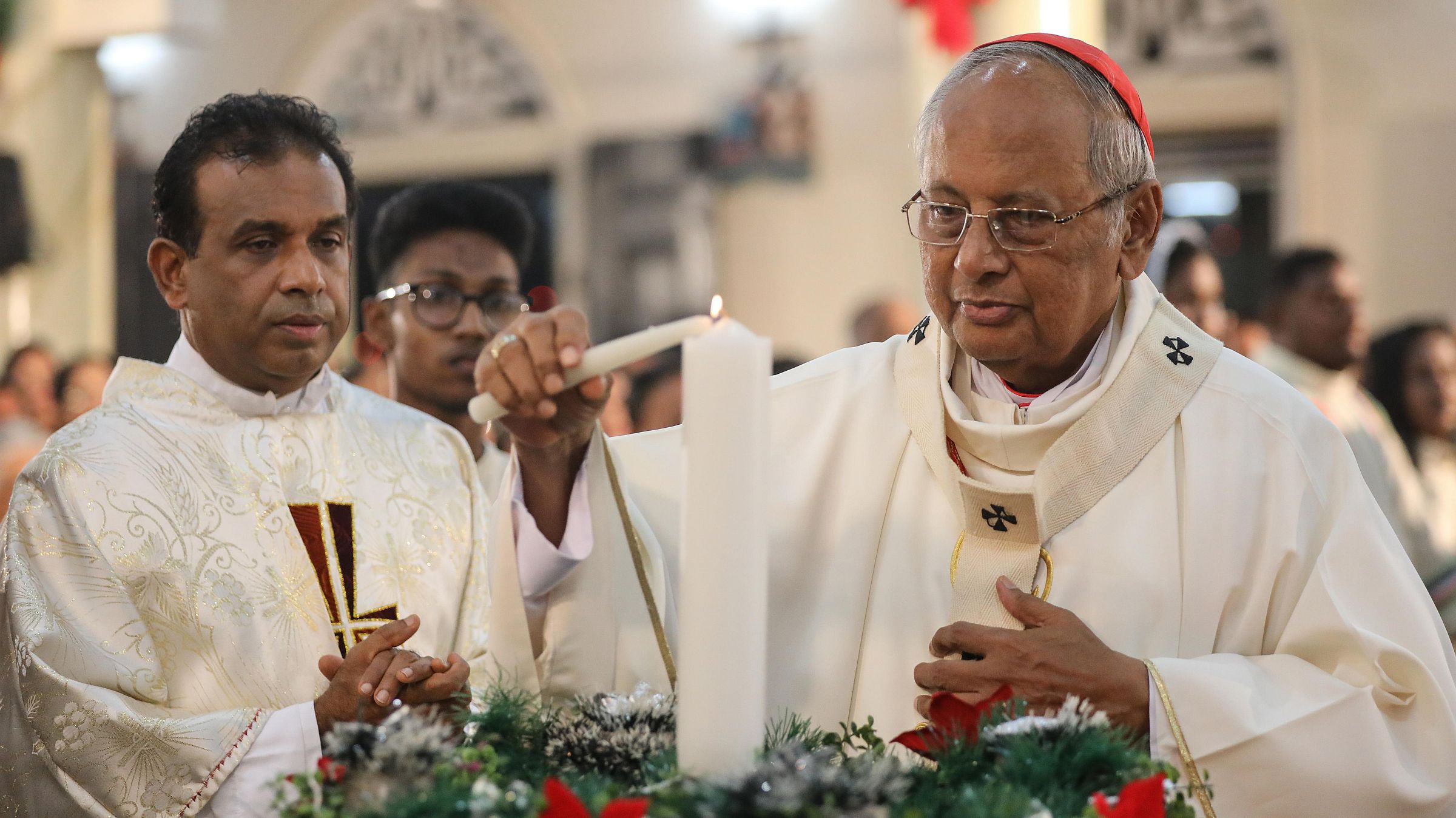 O cardeal Malcolm Ranjith celebra missa no Natal de 2024 em Colombo (Sri Lanka).
