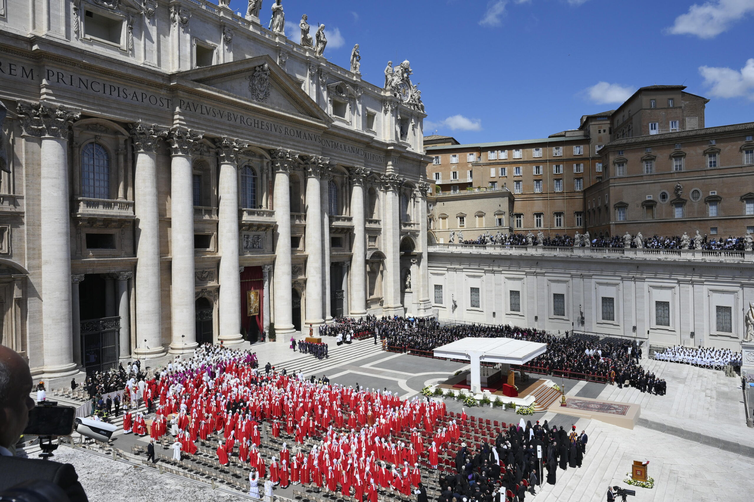 Missa de funeral do papa Francisco, realizada no Vaticano em abril de 2025.