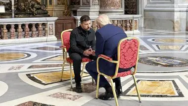 Zelensky e Trump - Vaticano