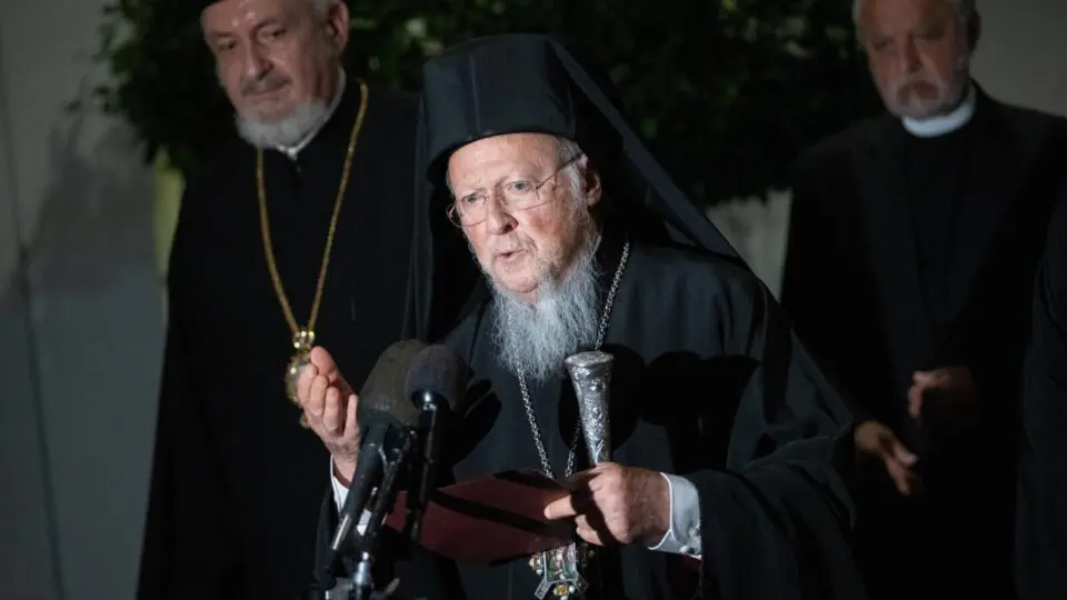 Bartolomeu I, Patriarca de Constantinopla, durante visita aos Estados Unidos em 2021.