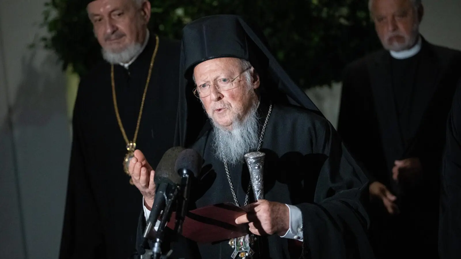 Bartolomeu I, Patriarca de Constantinopla, durante visita aos Estados Unidos em 2021.