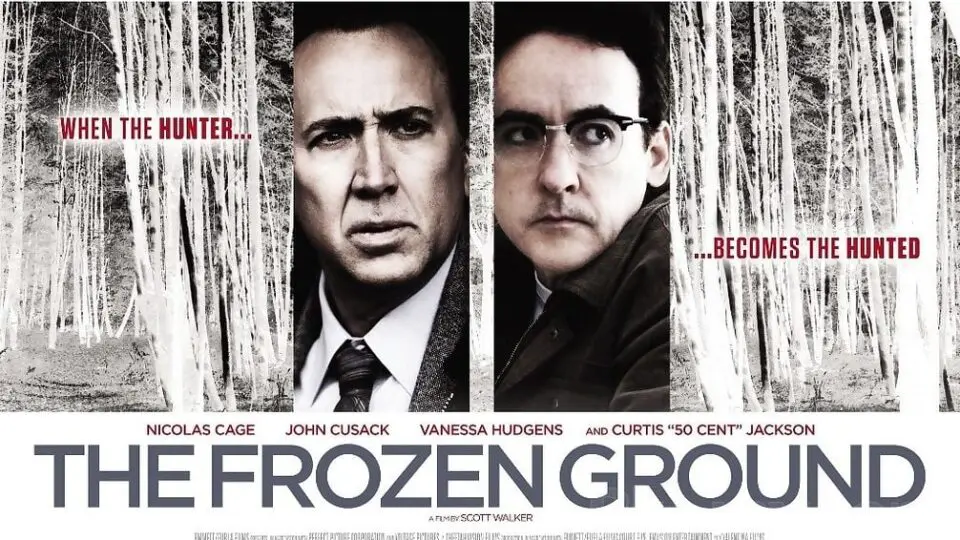 Cartaz do suspense "Sangue no Gelo", com Nicolas Cage e John Cusack