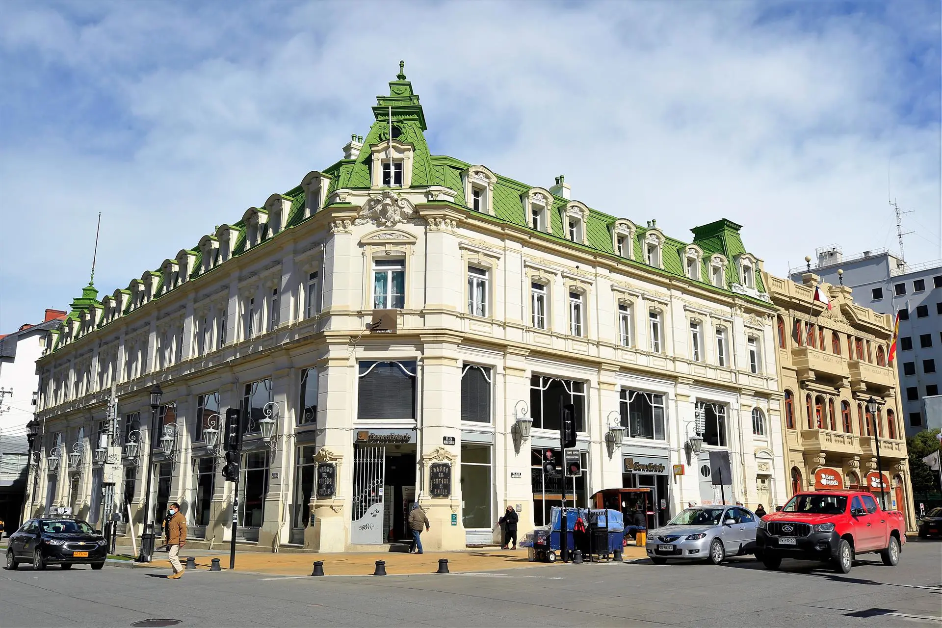 Praça Central de Punta Arenas, no Chile, em foto de 2022: terremoto e alerta de tsunami.