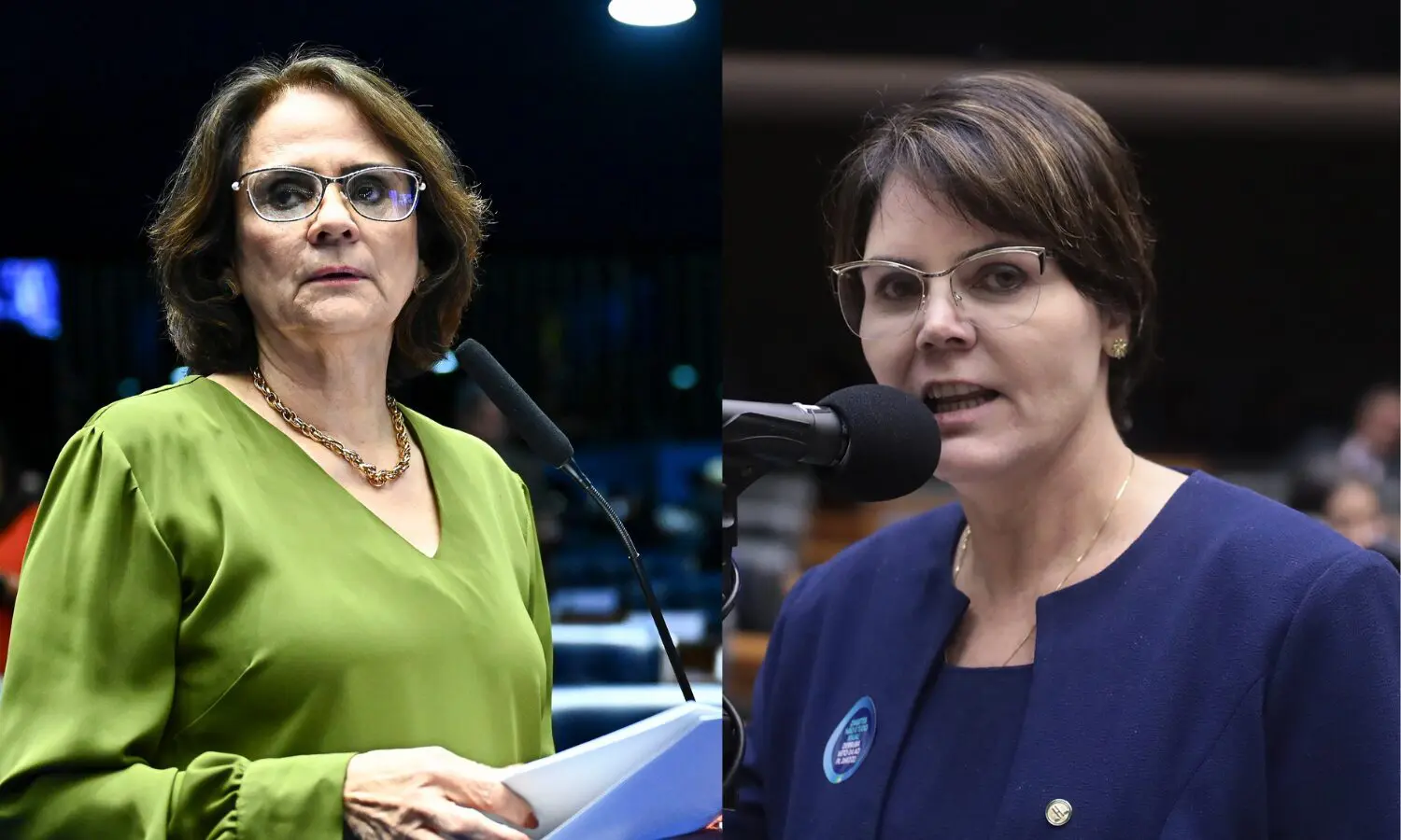 Senadora Damares (Republicanos-DF) e deputada Coronel Fernanda (PL-MT) são autoras do pedido de CPMI do INSS