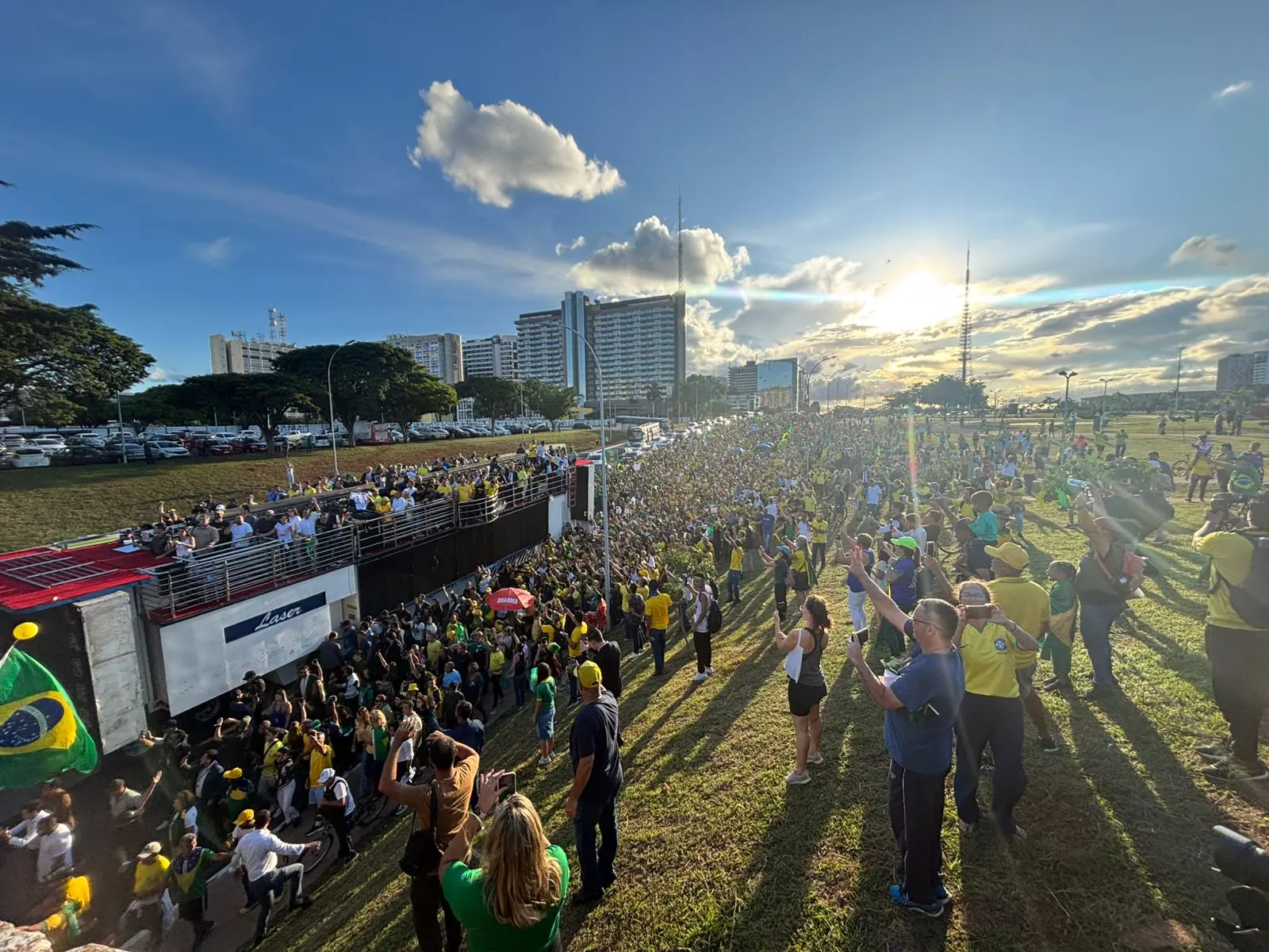 manifestação pró-anistia em Brasília