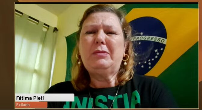 Fátima Aparecida Pleti, exilada na Argentina, afirmou que o ministro Alexandre de Moraes prometeu que divulgaria imagens do 8/1 para a sociedade