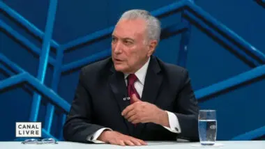 Ex-presidente Michel Temer durante entrevista