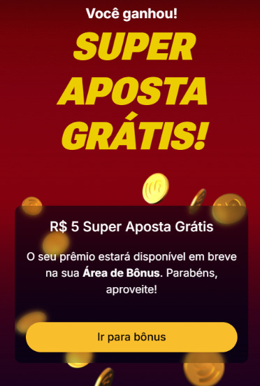 Tela de bônus Super Aposta Grátis na Superbet