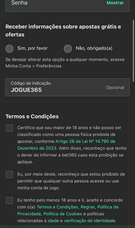 Código de indicação da Bet365
