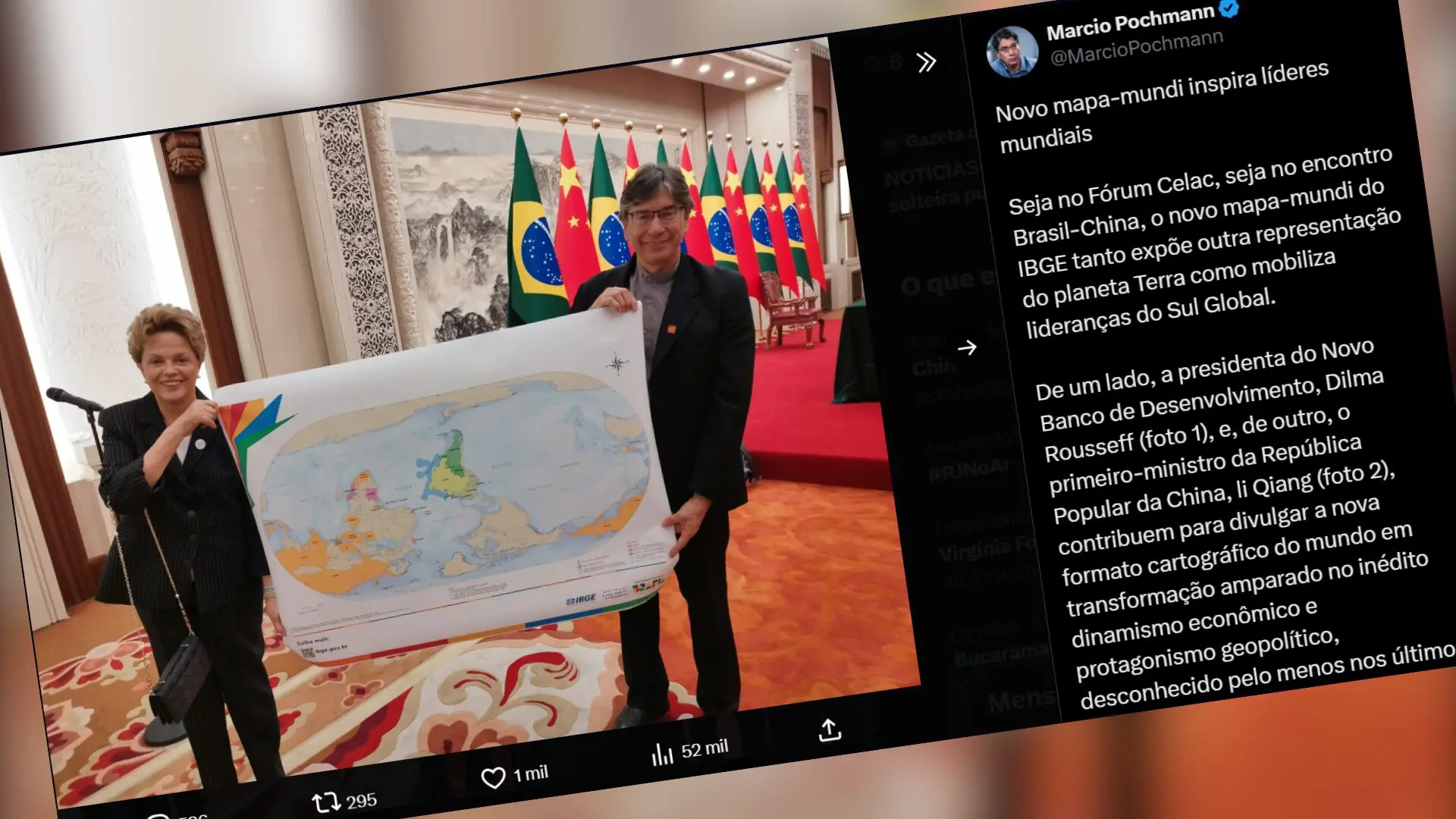 ibge, dilma, mapa, investido, brasil, china