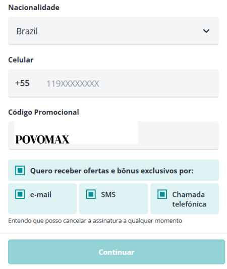 Tutorial para ativar código na Novibet