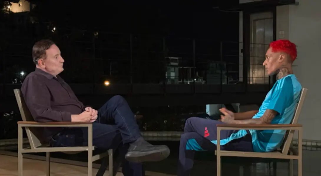 Em entrevista ao jornalista Roberto Cabrini, Oruam diz não gostar da mídia: “Ficam falando que sou filho de traficante"