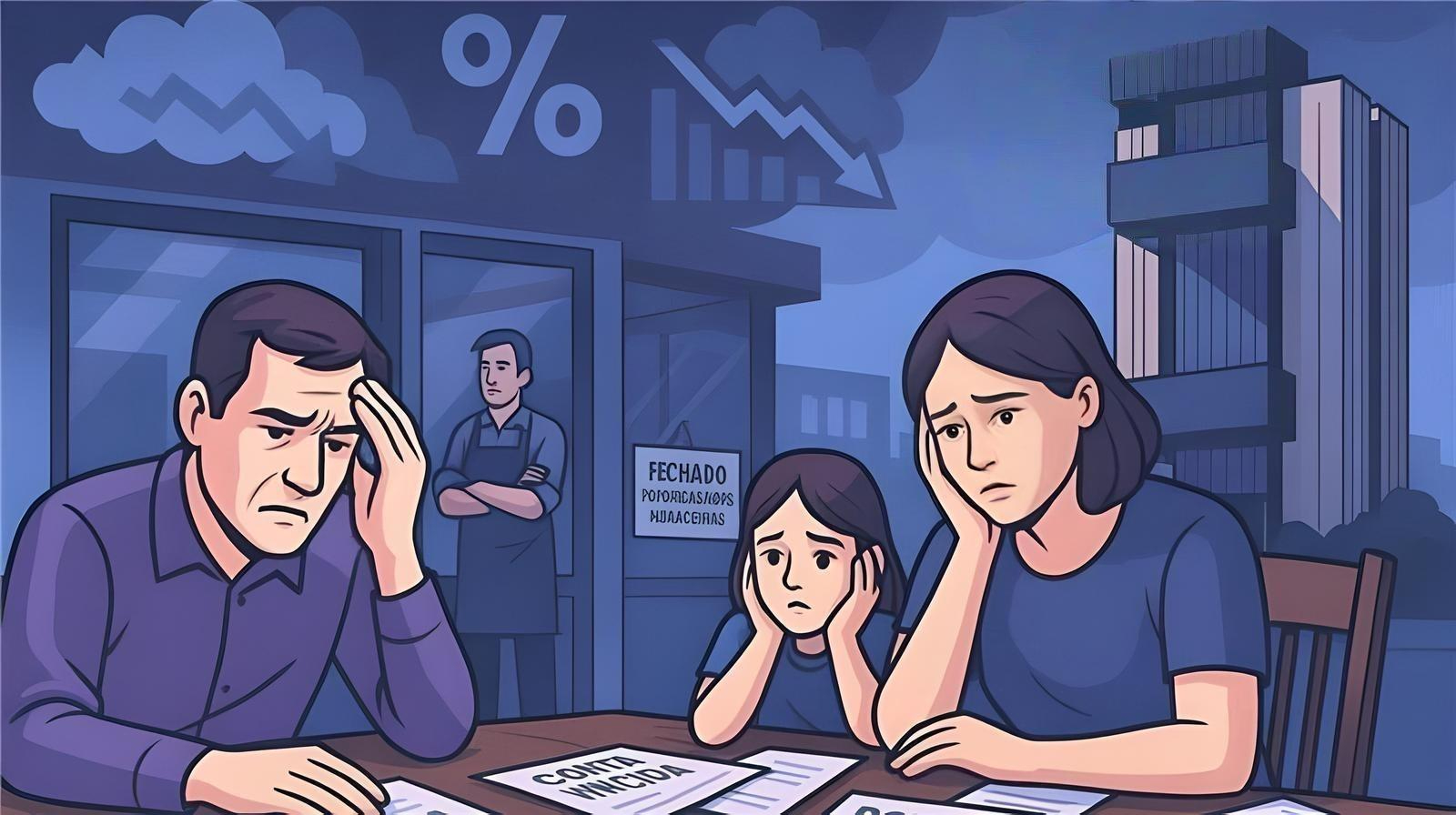 Inadimplência recorde: quase 77 milhões de consumidores e mais de 7 milhões de empresas brasileiras têm dívidas em atraso, segundo a Serasa Experian.