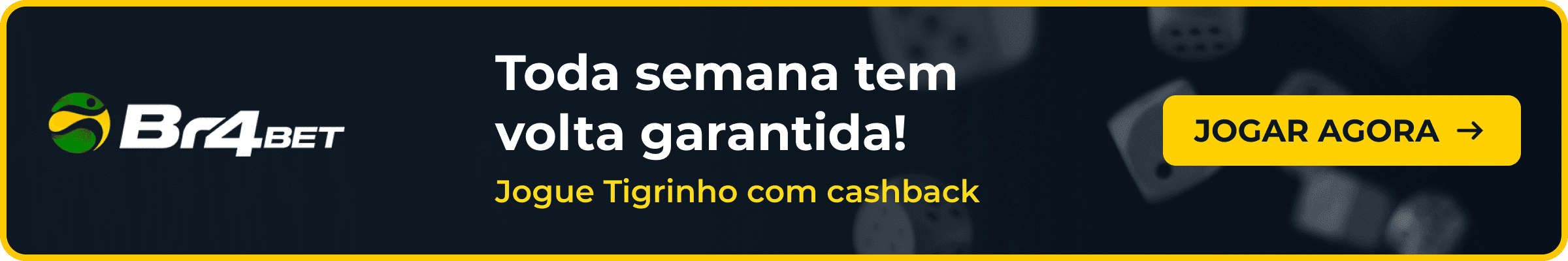 Toda semana tem volta garantida! Jogue Tigrinho com cashback Br4bet