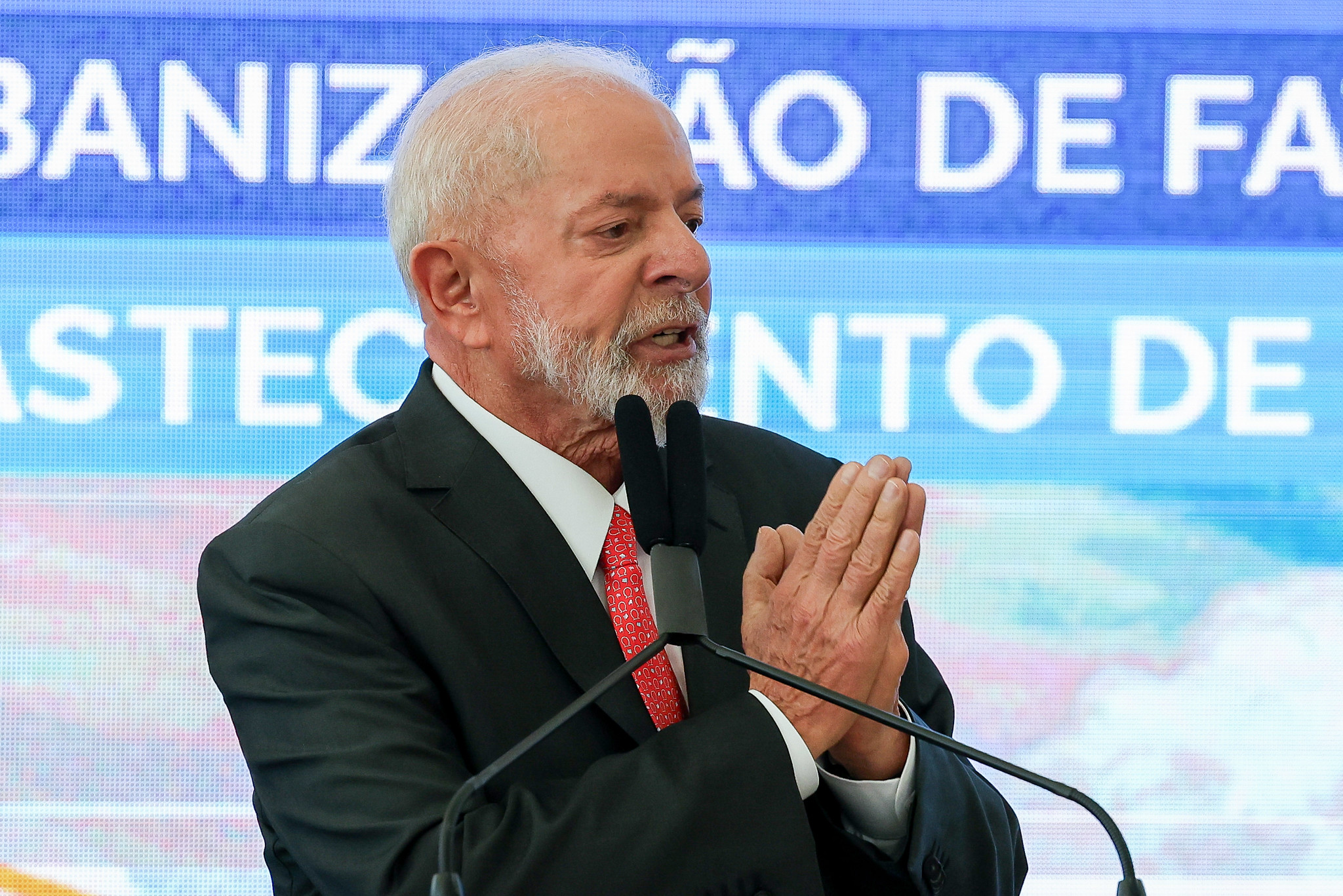 O presidente Luiz Inácio Lula da Silva, durante cerimônia de divulgação dos resultados do Novo PAC Seleções Cidades